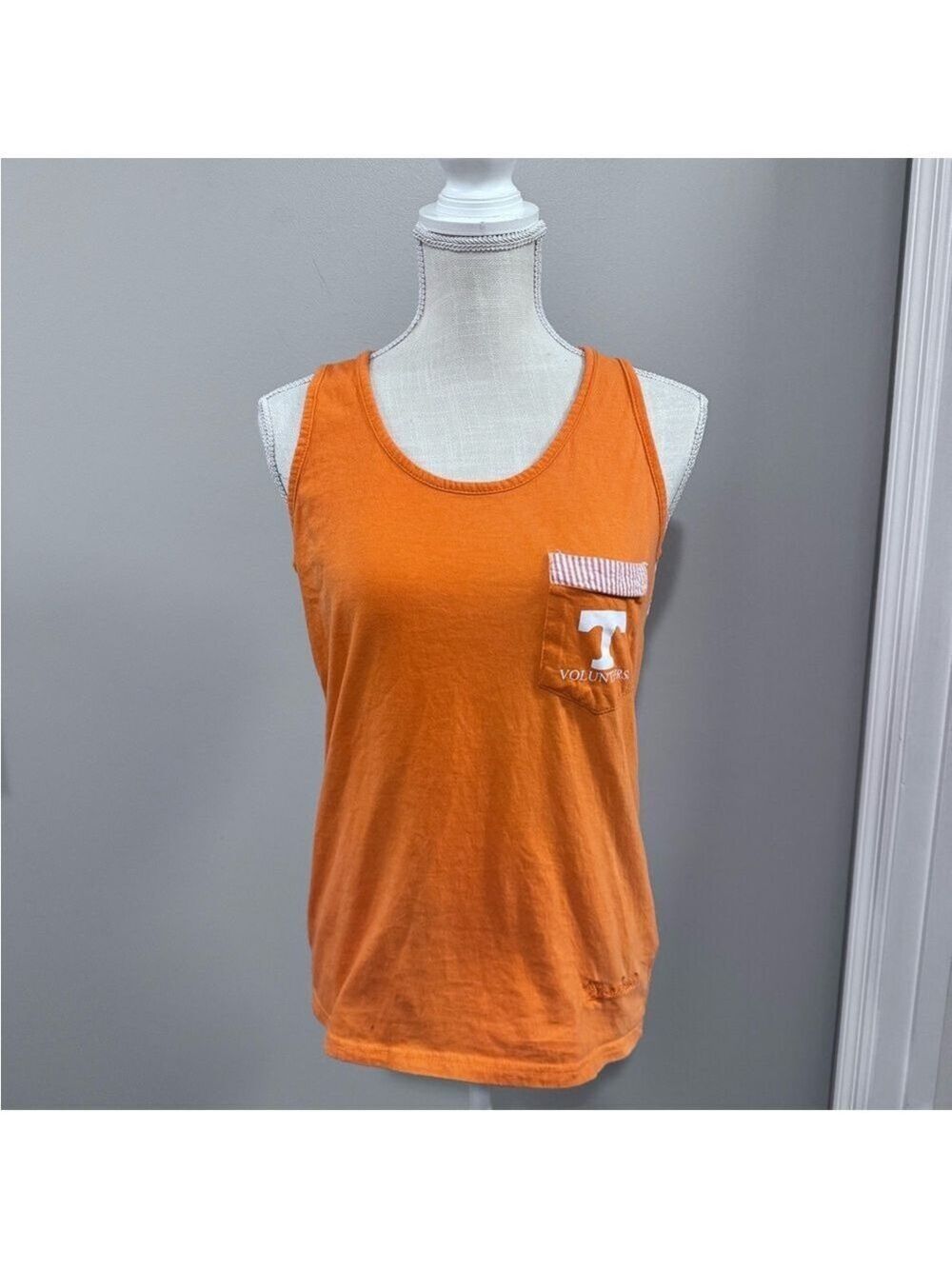 Pressbox University of Tennessee Orange Tank Top with Pocket. Size L